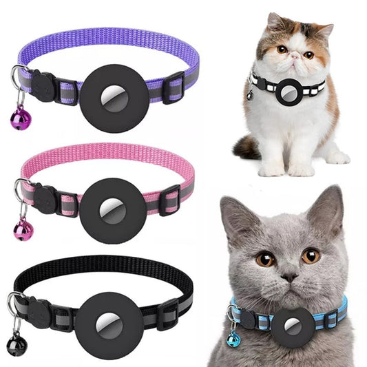 Reflective Airtag Collar: Track Your Pet Safely, Day or Night! - Decent Meow